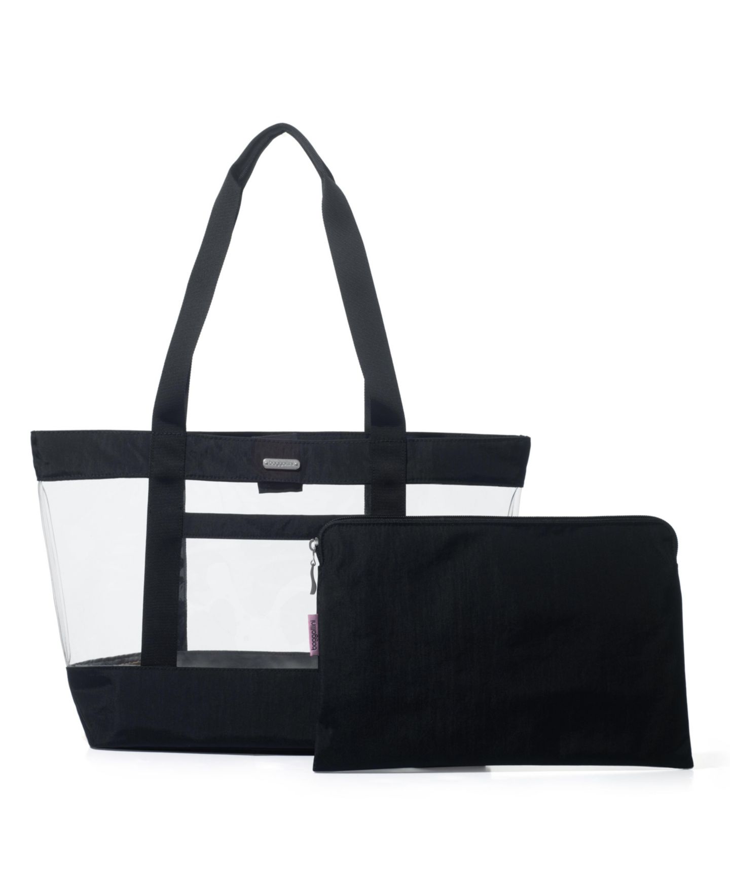 Женская сумка Baggallini Carry Away Clear Pouch Tote, цвет: Чёрный — фото 1