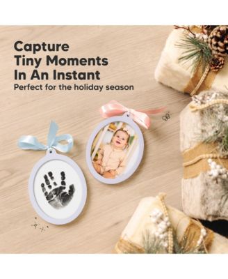 Bitsy Inkless Baby Hand and Footprint Kit, Two-sides Baby Christmas Photo Ornaments, Personalized Baby Keepsake Gifts