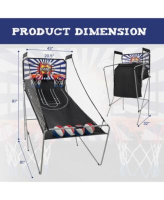 Dual Shot Basketball Arcade Game with 8 Game Modes and 4 Balls