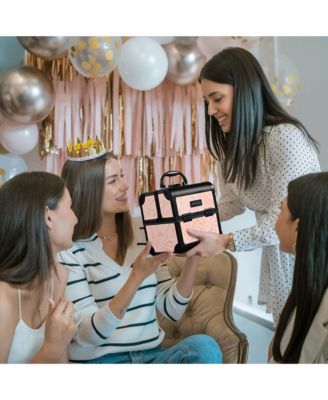 Makeup Train Case Cosmetic Organizer w/ Mirror Tray Artist CB Dusk