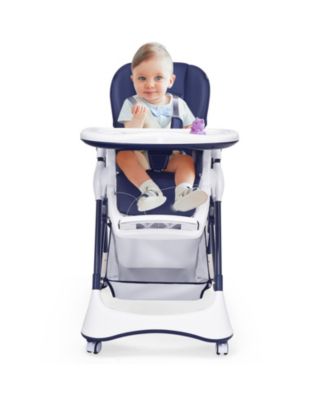 A-Shaped High Chair with 4 Lockable Wheels