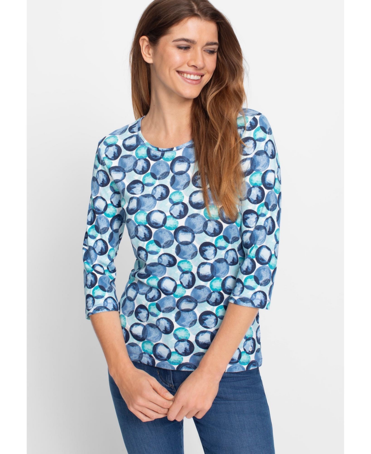 Women's Bubble Print T-Shirt - Indigo denim