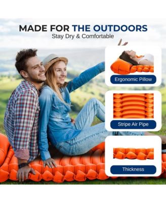 Ultralight Sleeping Pad with Carrying Bag, Compact & Lightweight, Orange