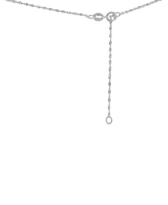 Cultured Black Peacock Tahitian Pearl (10mm) Pendant Necklace in 14k White Gold, 16" + 2" extender