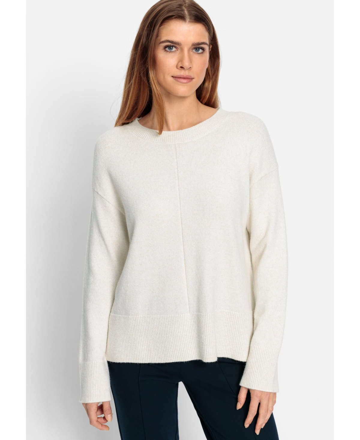 Women's Solid Melange Sweater - Canvas beige