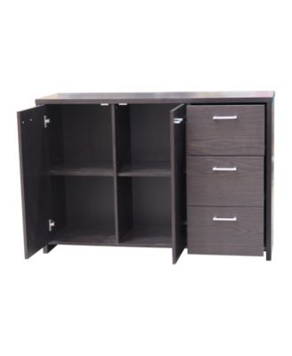 Lebeau Buffet Storage Cabinet, Oak Chocolate