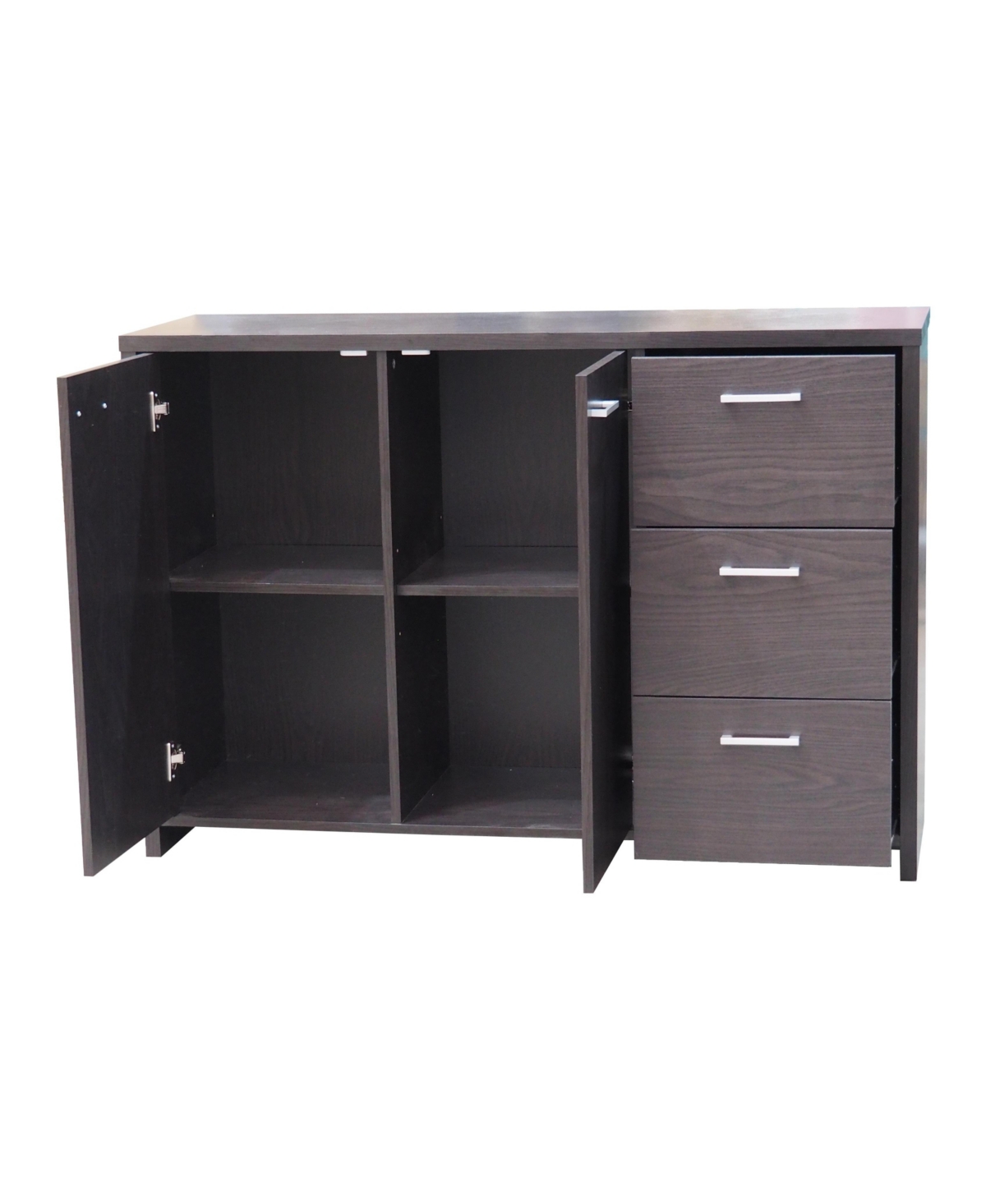 Kings Brand Furniture Lebeau - Buffet Storage Cabinet,- Oak chocolate