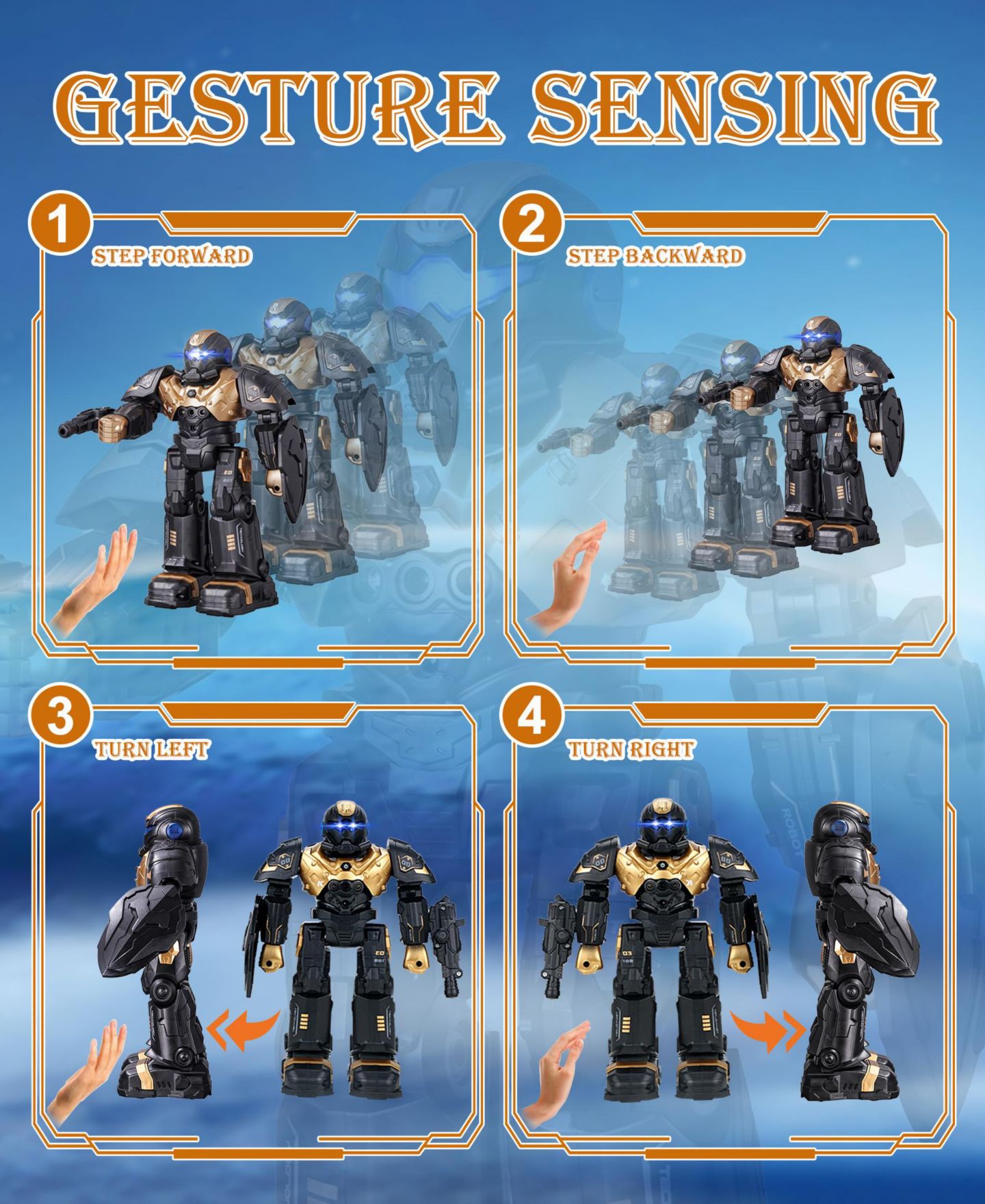 Детская игрушка VEBREDA Gesture Sensing Programmable Rechargeable RC Robot Toy — фото 2