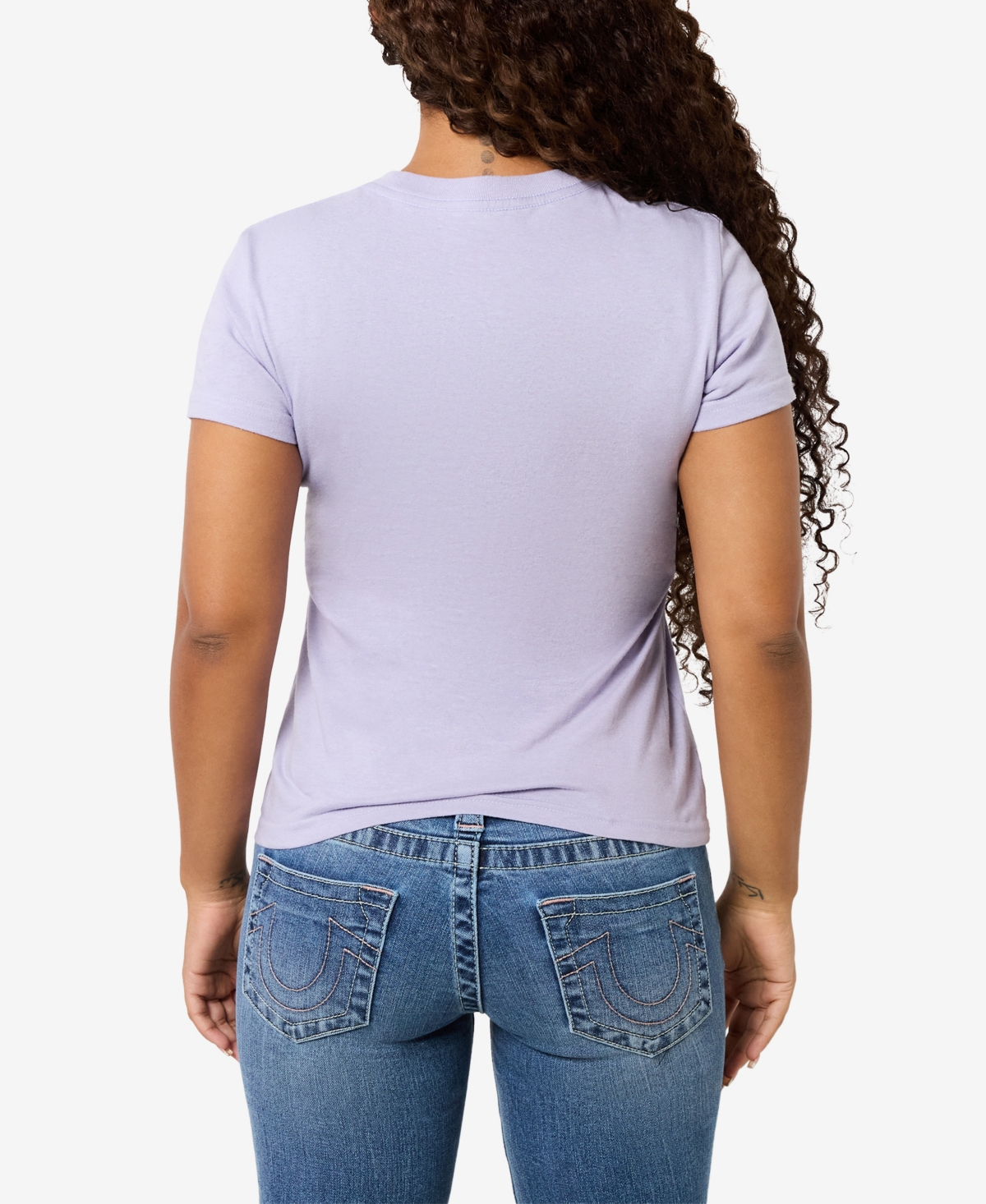 True Religion Women's Crystal Logo Crew Top