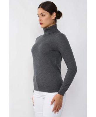 Women's 100% Cashmere Turtleneck Sweater | Tissue Weight Cashmere Sweaters