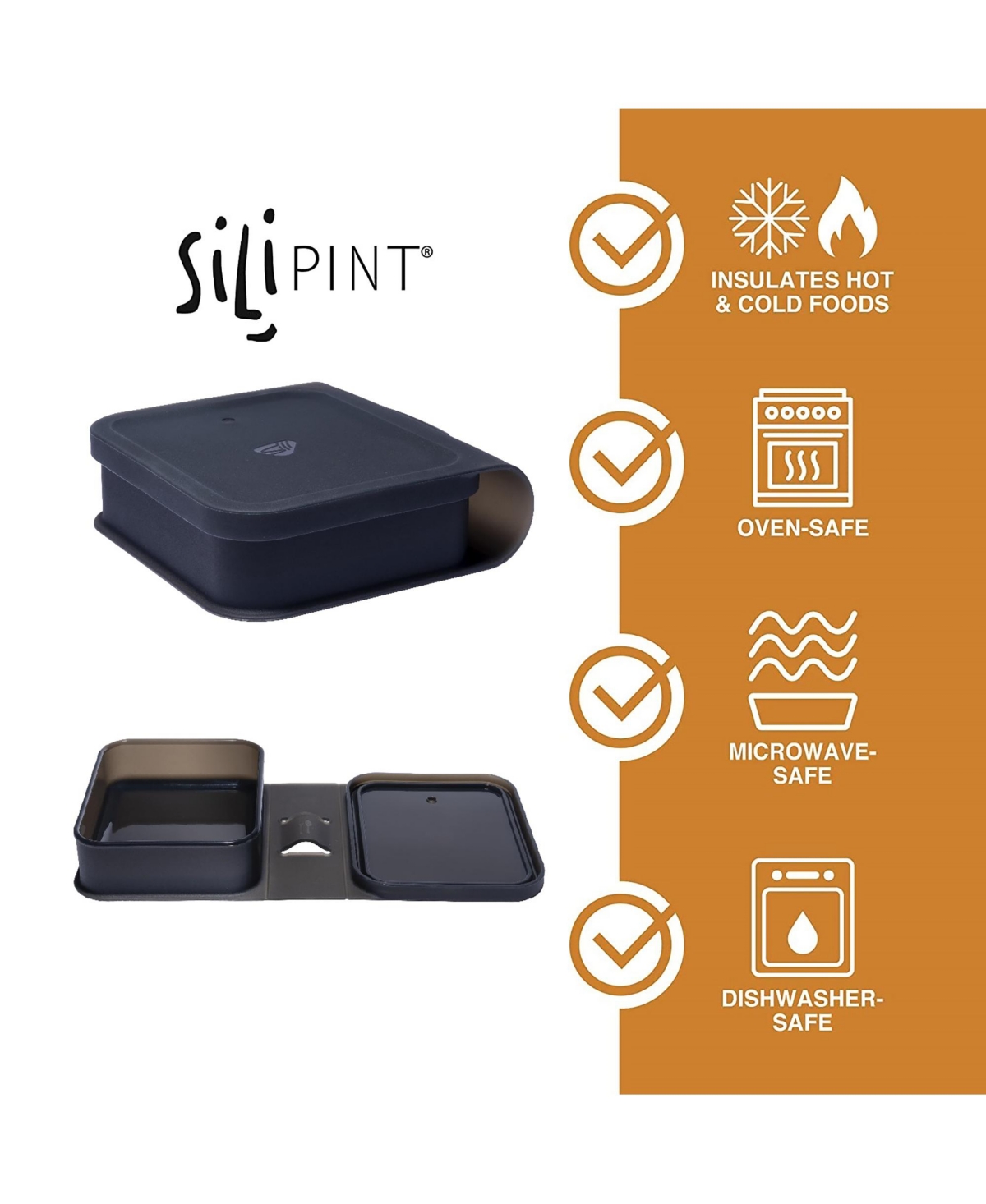 Silipint Go Go Bowl Sandwich pk -- Smoke