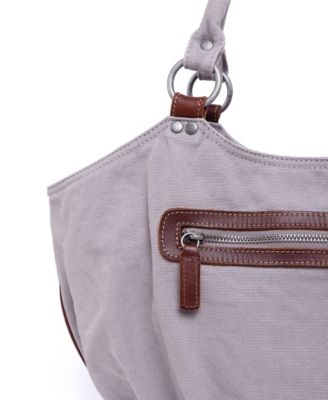 Bold Lotus Canvas Hobo Bag