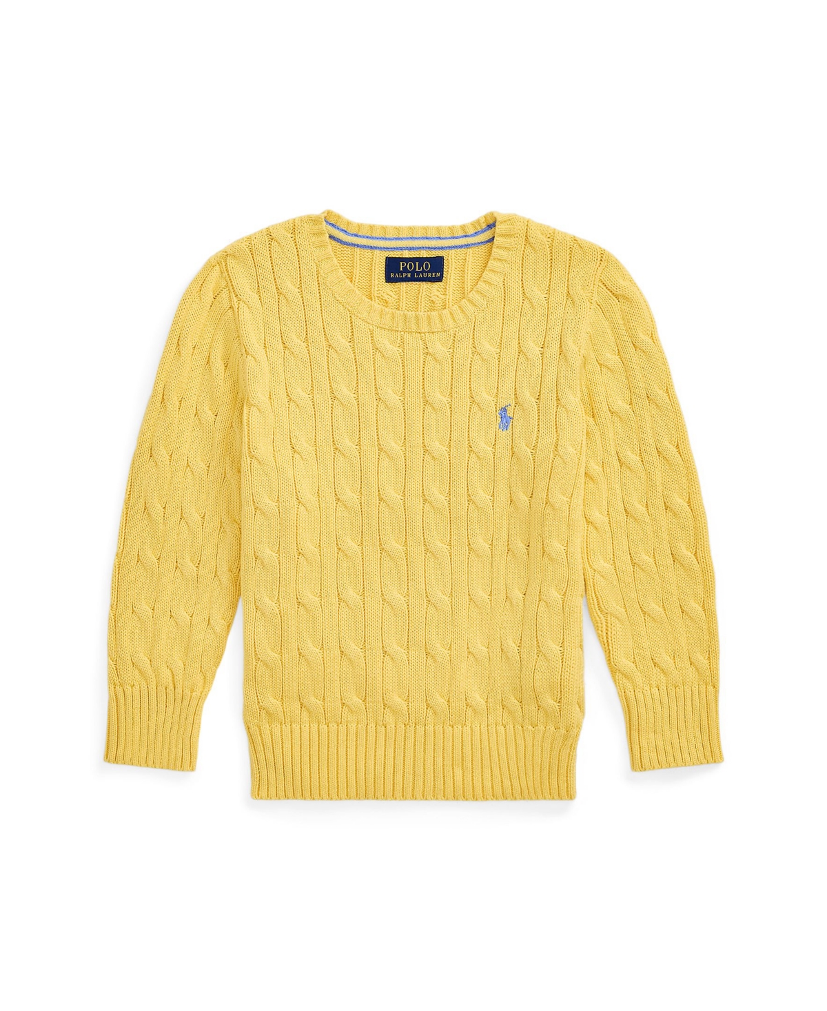 Polo Ralph Lauren Cable-knit Cotton Jumper In Oasis Yellow