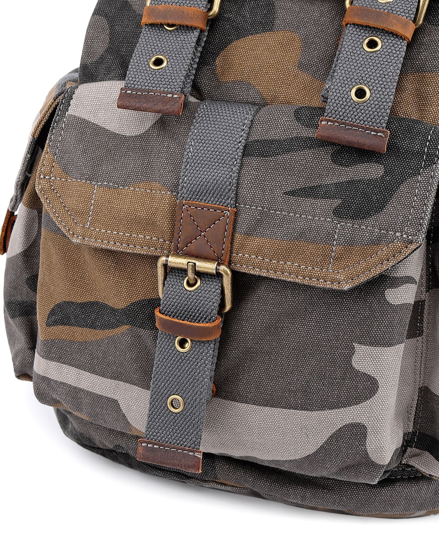 Рюкзак TSD BRAND Camo Canvas, цвет: Серый — фото 11