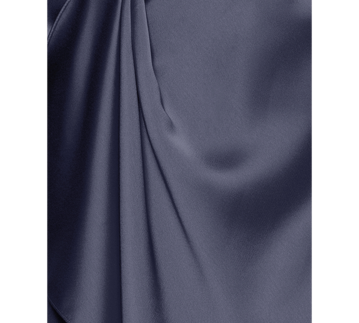 Xscape Women's Satin Shirtdress Gown In Navy