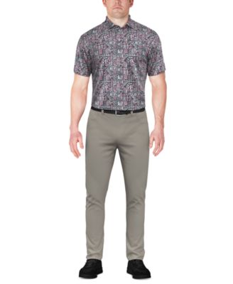 Men's Palm-Print Performance Golf Polo Shirt