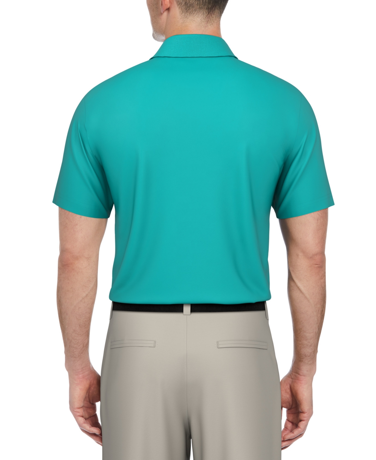 Pga Tour Men's Airflux Solid Mesh Short Sleeve Golf Polo Shirt