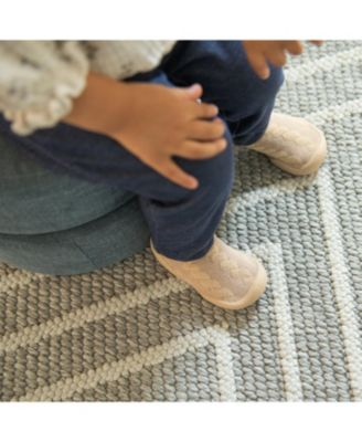 Toddler First Walk Sock Shoes - Cable Dark Beige