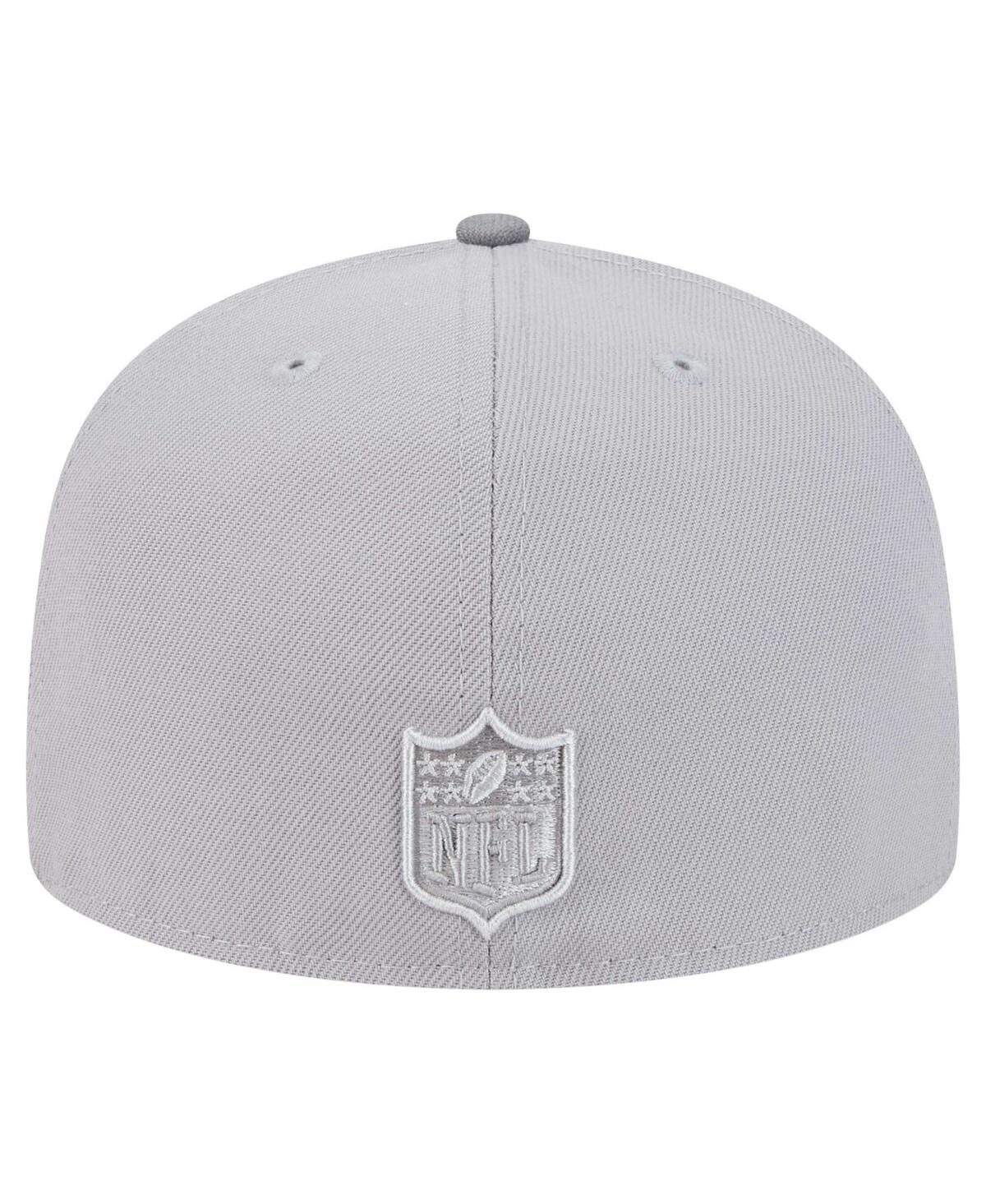 New Era Men'sGraphite Las Vegas Raiders Iron Cloud 59FIFTY Fitted Hat - Gray, Graphite