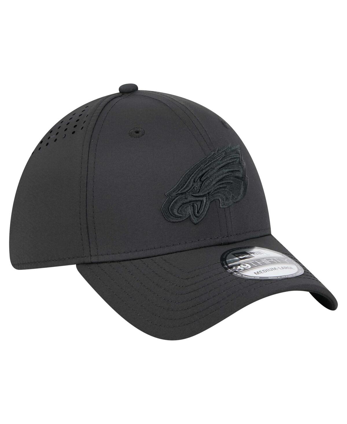New Era Men'sPhiladelphia Eagles Hydro 39THIRTY Flex Hat - Black
