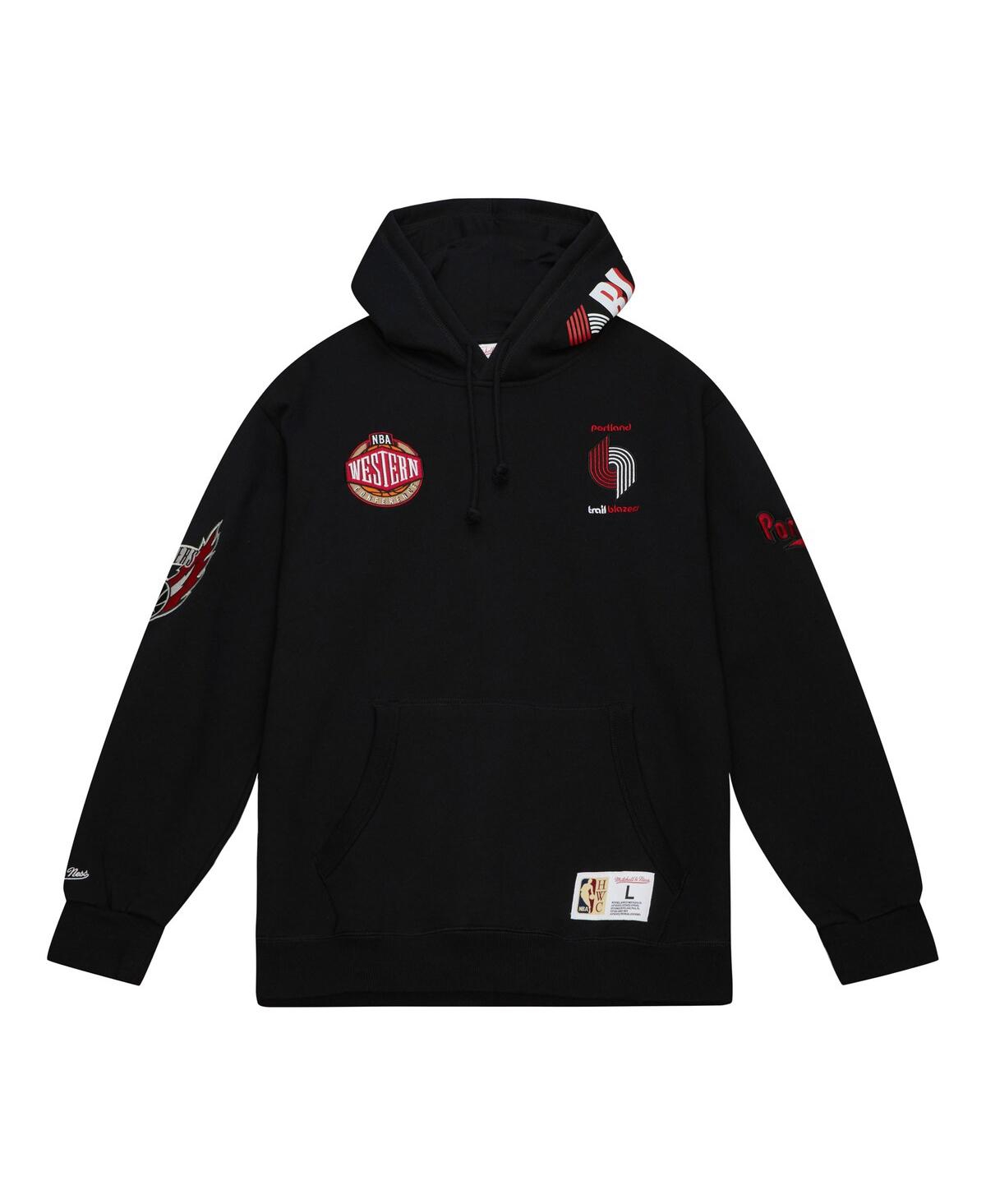 Mitchell & Ness Men'sPortland Trail Blazers Hardwood Classics City Collection Fleece Pullover Hoodie - Black