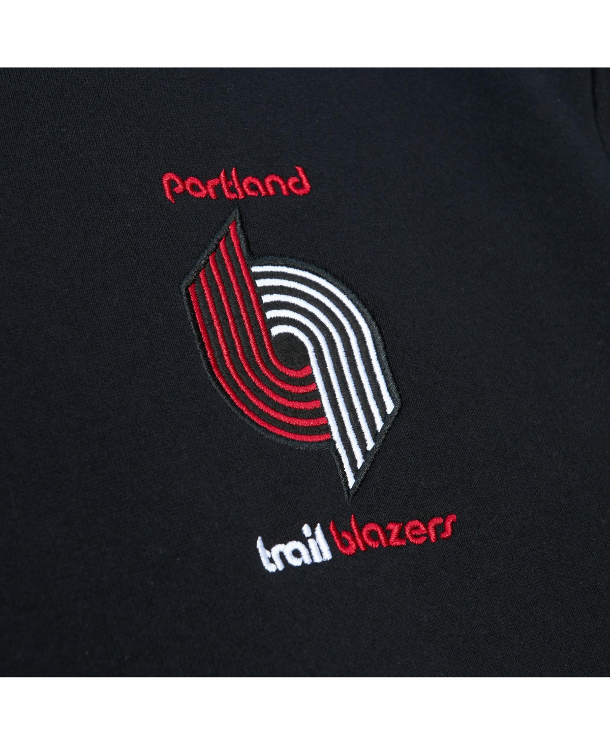 Mitchell & Ness Men'sPortland Trail Blazers Hardwood Classics City Collection Fleece Pullover Hoodie - Black