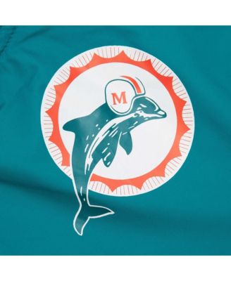 Men's Dan Marino Aqua Miami Dolphins Retired Player Graphic Full-Snap Satin Jacket