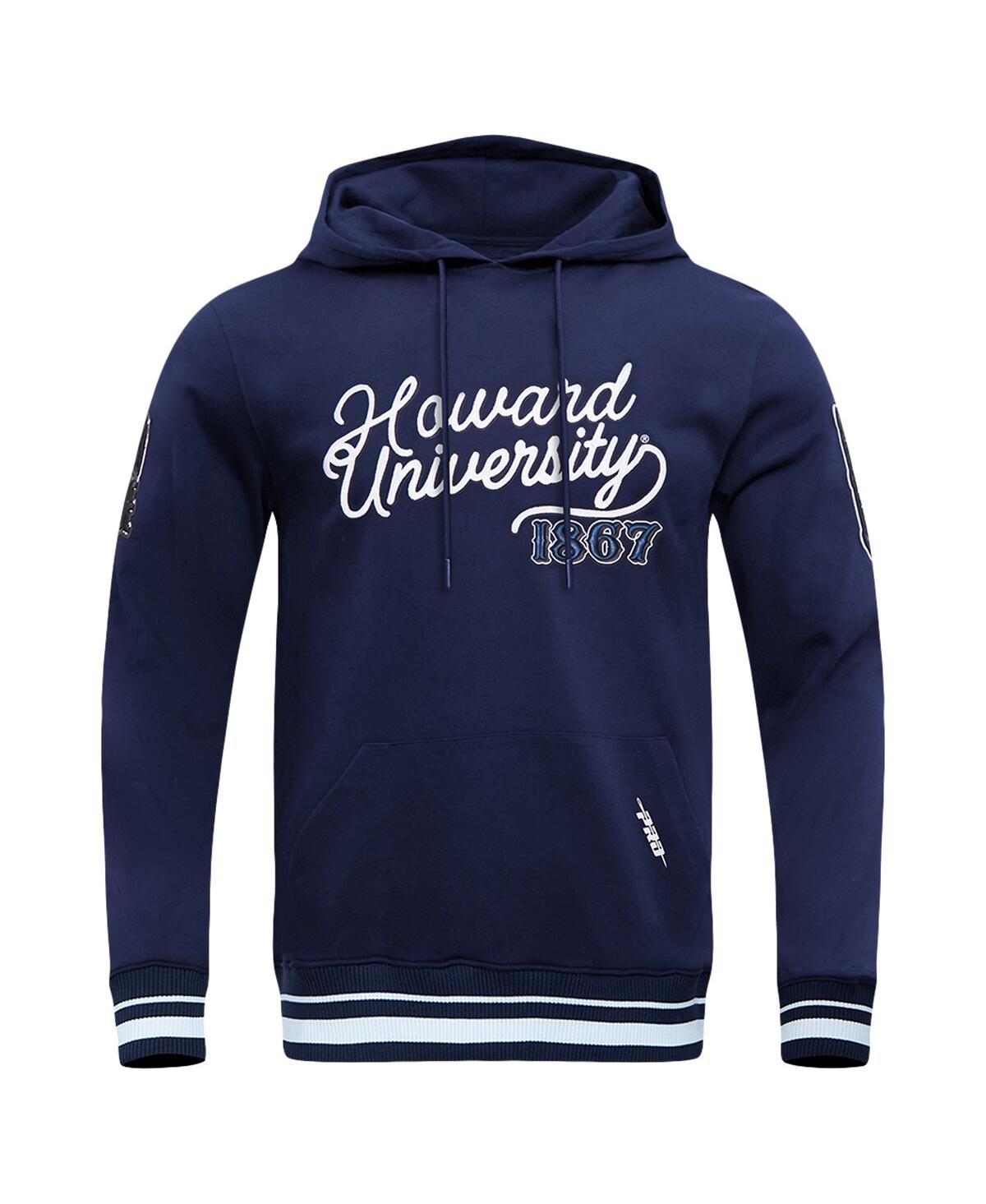 Pro Standard Men'sHoward Bison Vintage Varsity Pullover Hoodie - Navy