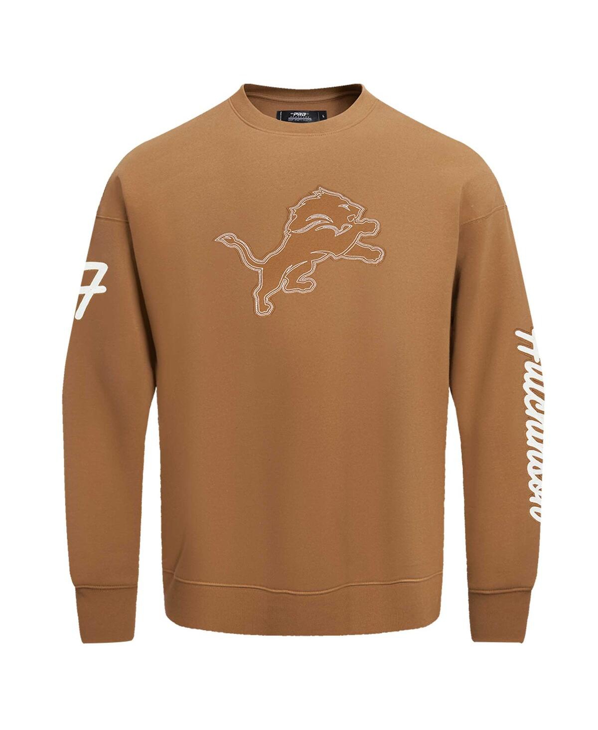 Shop Pro Standard Men's Aidan Hutchinson Brown Detroit Lions Pullover Crewneck Sweatshirt