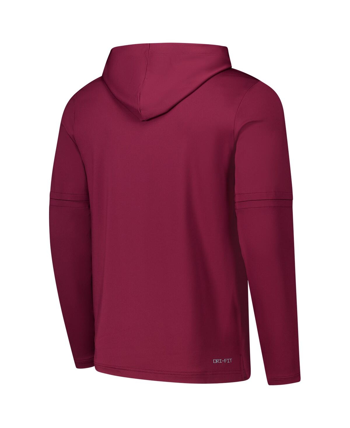 Nike Men'sMinnesota Golden Gophers 2024 Sideline Performance Long Sleeve Hoodie Top - Maroon