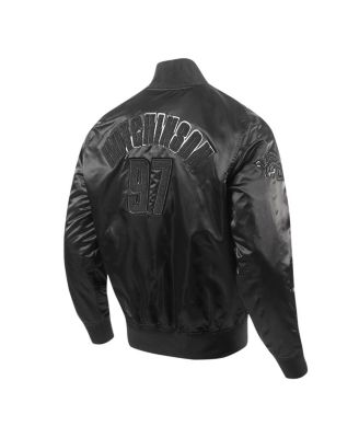Men's Aidan Hutchinson Black Detroit Lions Player Full-Snap Jacket