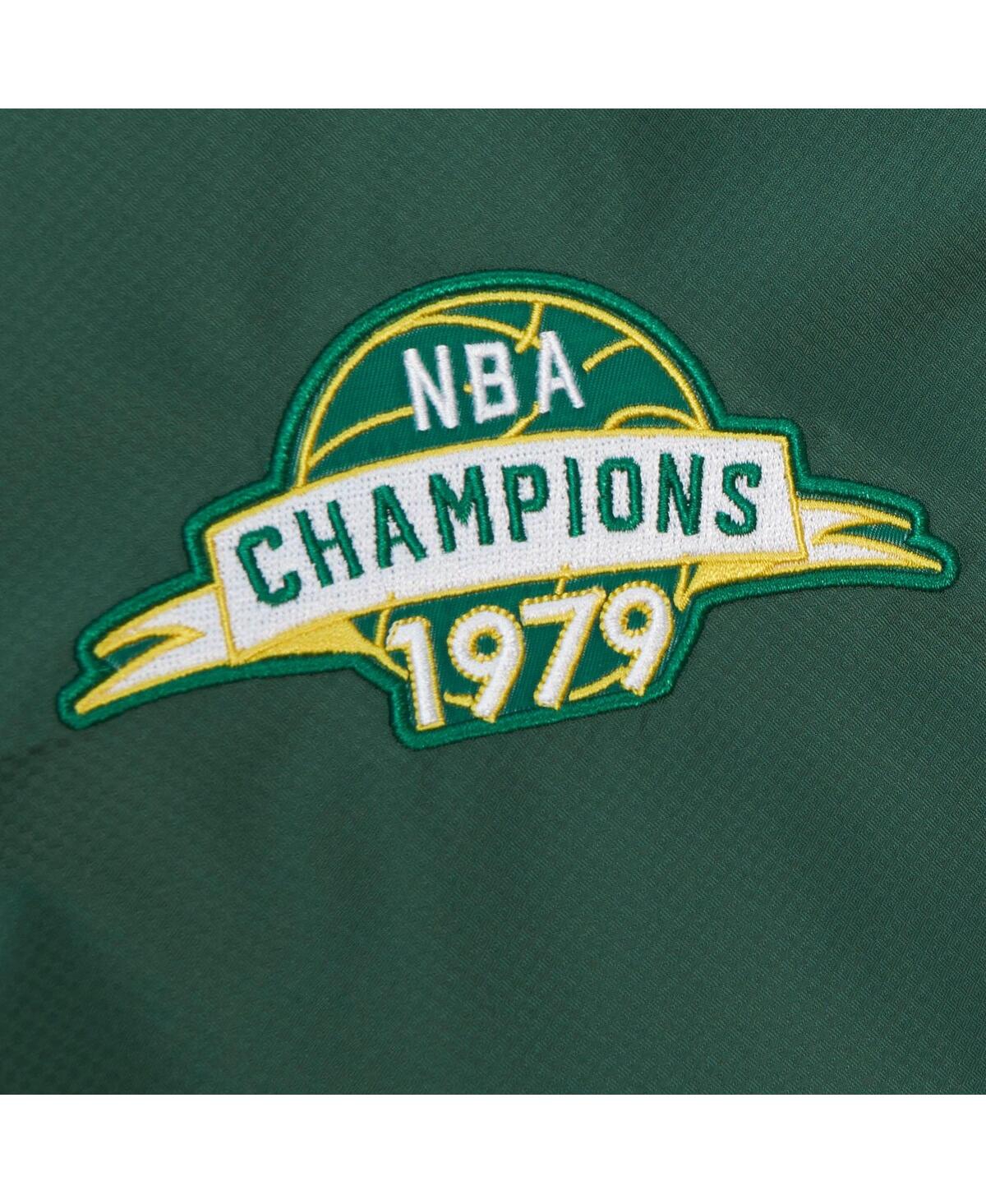 Mitchell & Ness Men'sSeattle SuperSonics Hardwood Classics Team Origins Anorak Half-Zip Jacket - Green
