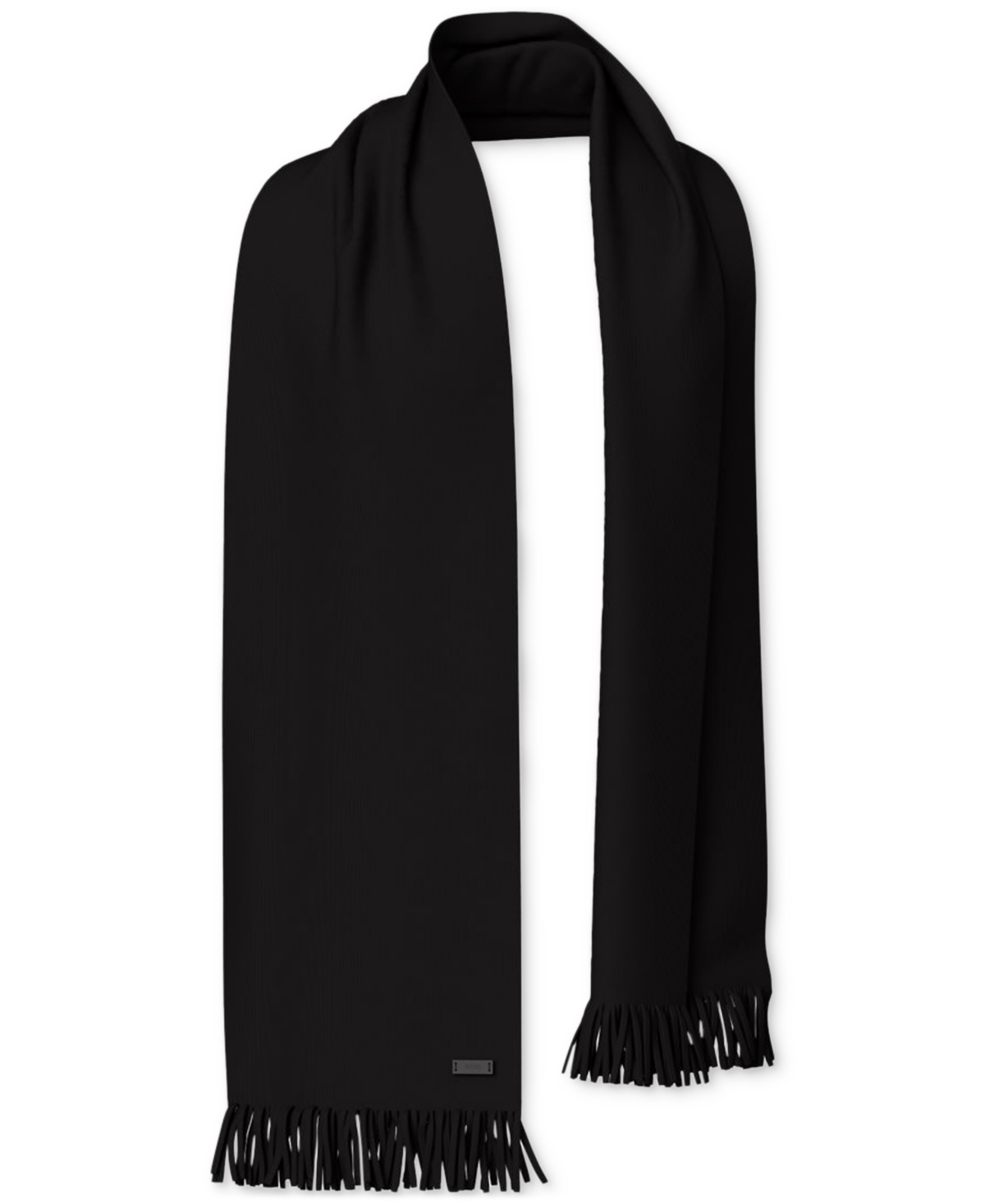 HUGO BOSS HUGO MEN'S ALBAS WOOL RASCHEL FRINGED 67" SCARF 