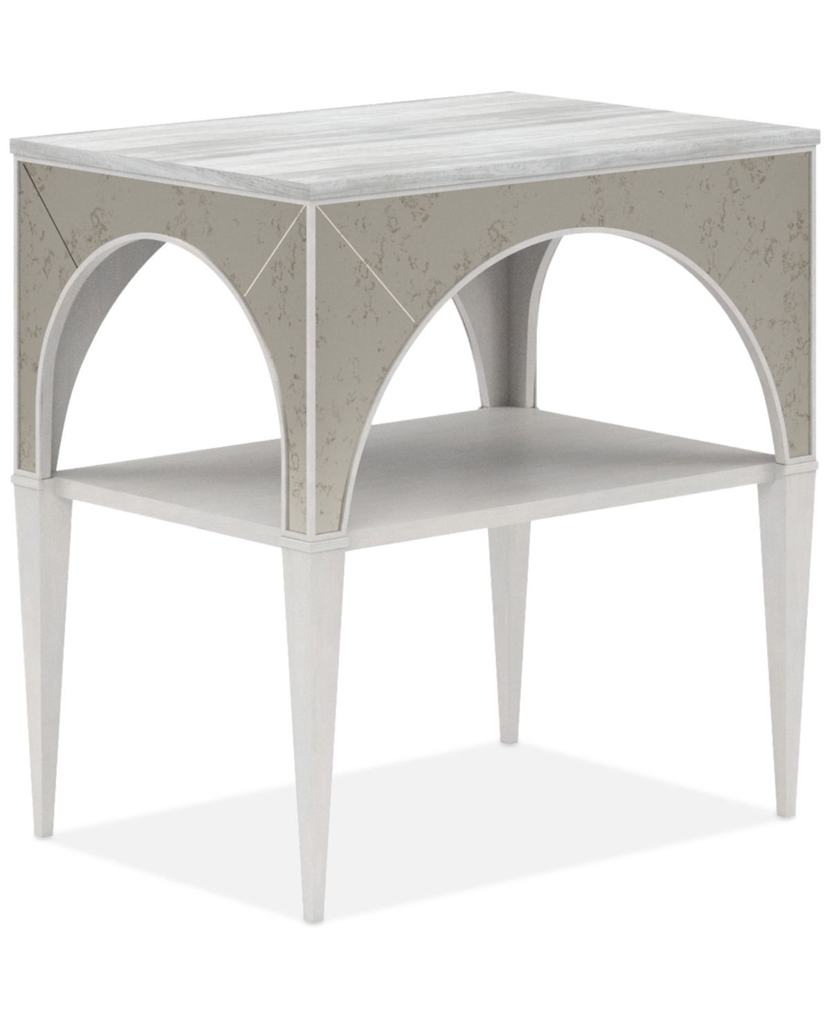 Macy's Mezzanine Night Table In Light Grey