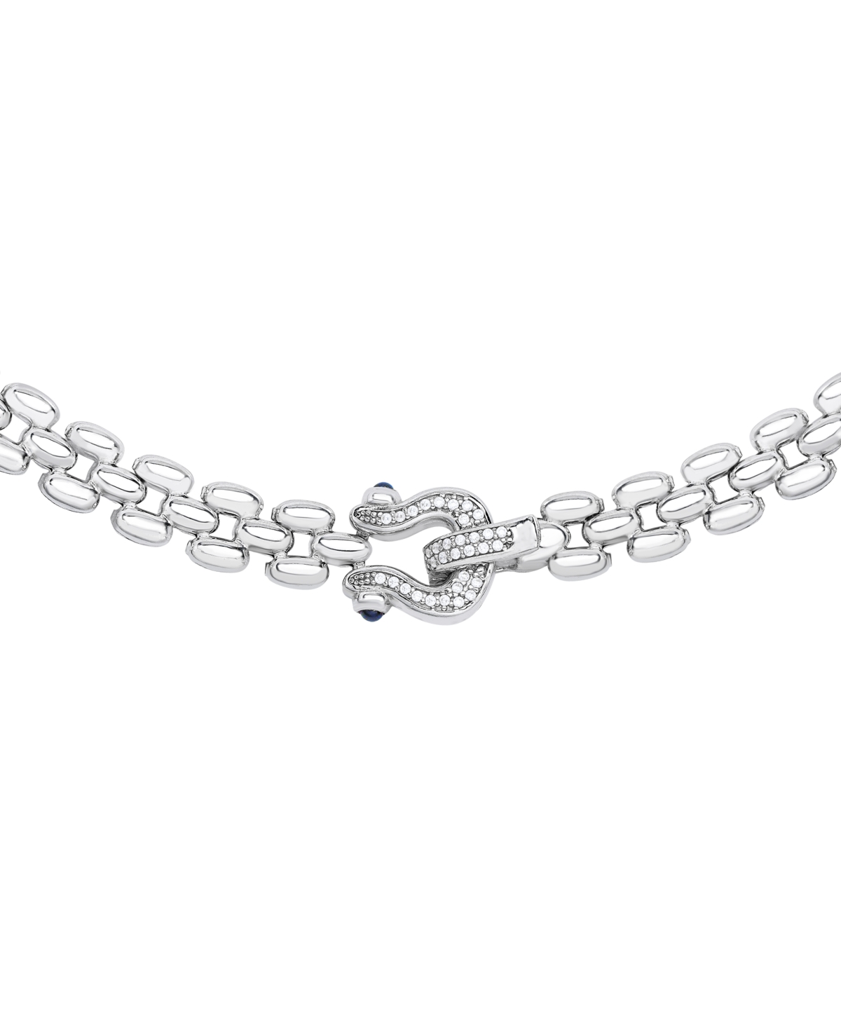 Diamond Horseshoe Clasp Panther Link 18