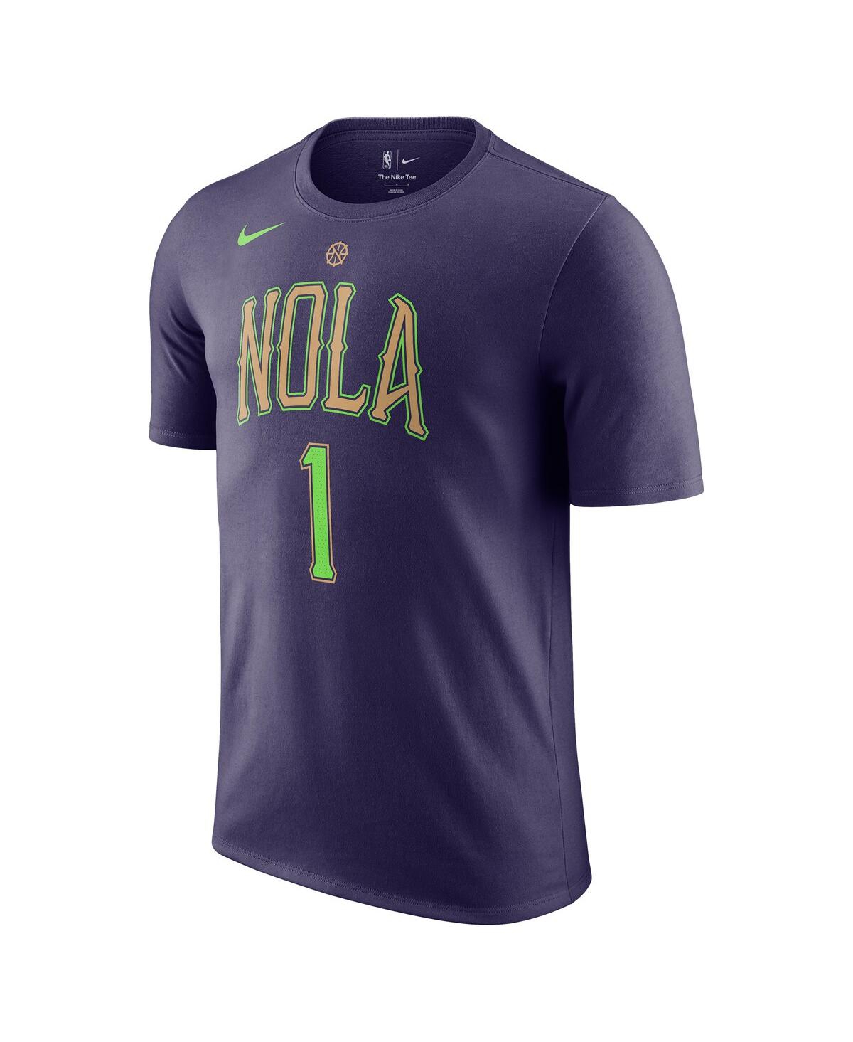 Nike Men'sZion Williamson New Orleans Pelicans 2024/25 City Edition Name Number T-Shirt - Purple