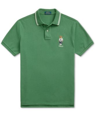 Men's Custom Slim Polo Bear Mesh Polo Shirt