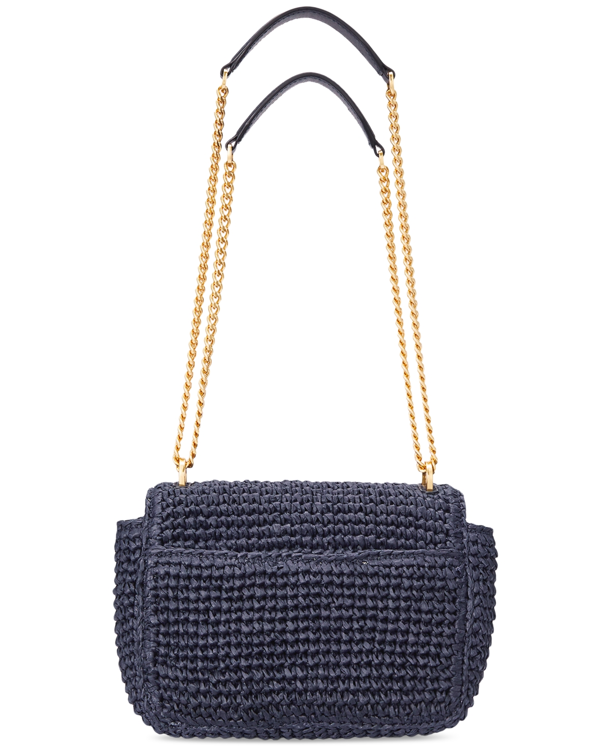 Ralph Lauren Woven Sophee Crossbody Bag In Navy