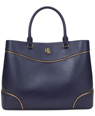 大幅値下げ！Ralph Lauren 最新 Two-Tone Leather Large Satchel Lauren Ralph Lauren Two-Tone Leather Large Marcy Satchel