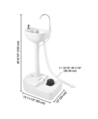 17L Portable Camping Sink w/ Pump & 2 Pcs 24L Water Tank,  Small Handwashing Station For RV Travel Outdoor Party