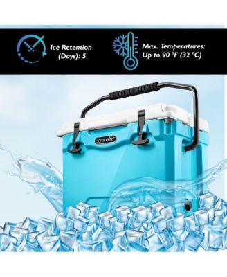 25-Quart Portable Cooler Box, Holds Up to 63 Cans