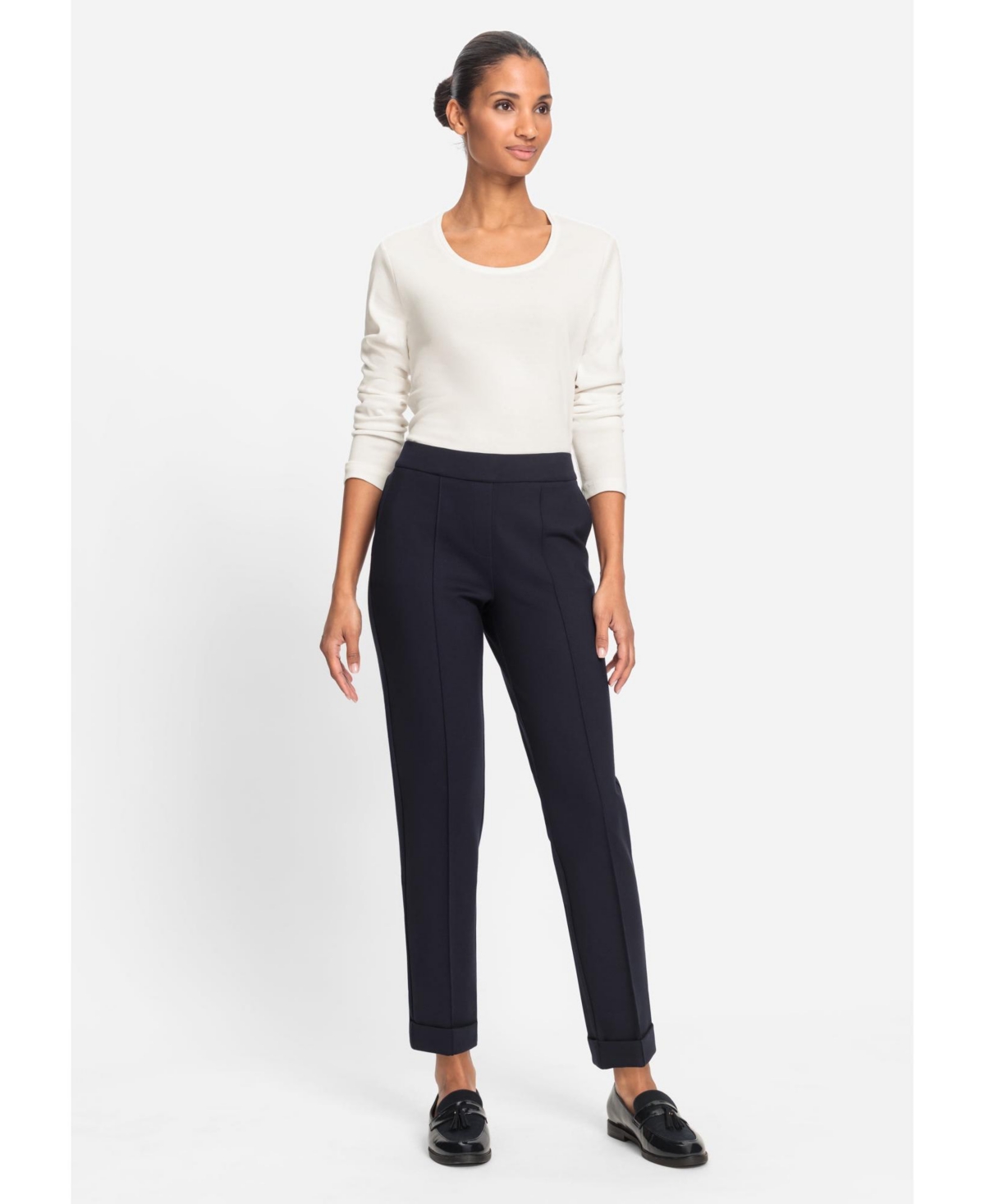 Women's Lisa Fit Cropped Pull-On Jersey Pant - Ink blue