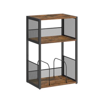 Record Player Stand – 3-Tier Side Table with Vinyl Record Storage for up to 100 Albums, End Table for Living Room & Bedroom