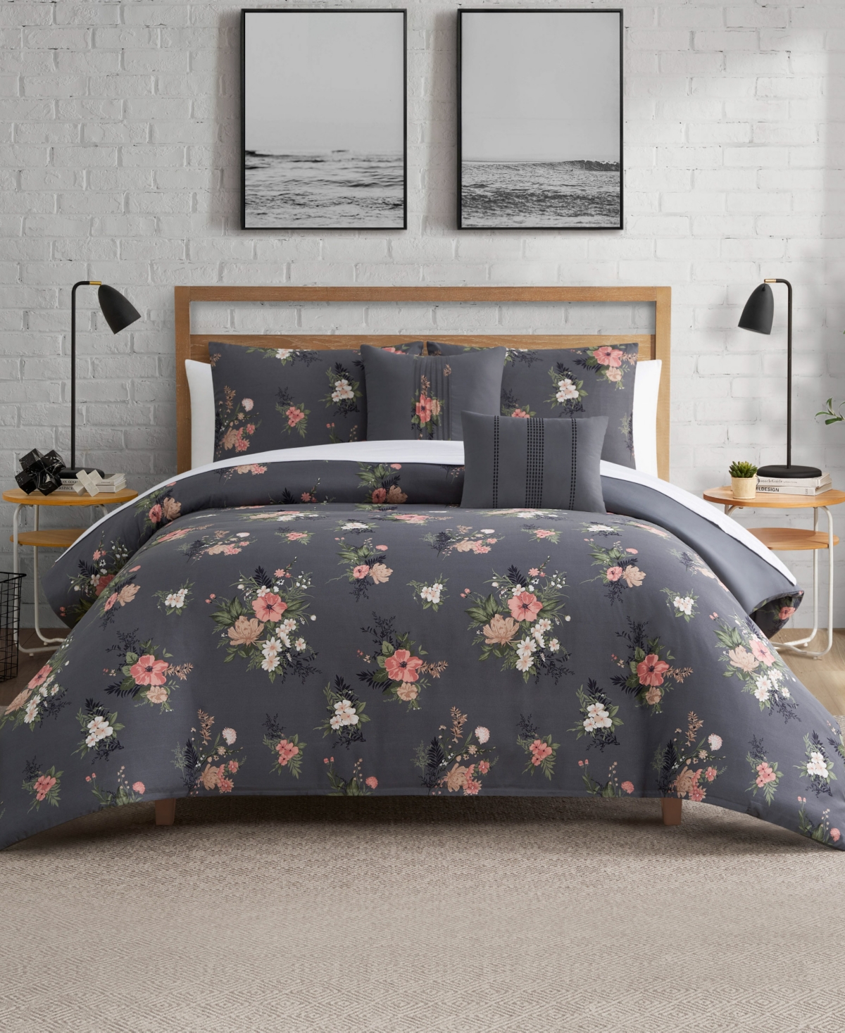 Lucky Brand Cali Bouquet Floral 5-pc. Comforter Set, Full/queen In Cali Bouquet