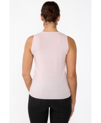 Women's 100% Cashmere Tank Tops Sleeveless Crewneck Sweater Vest