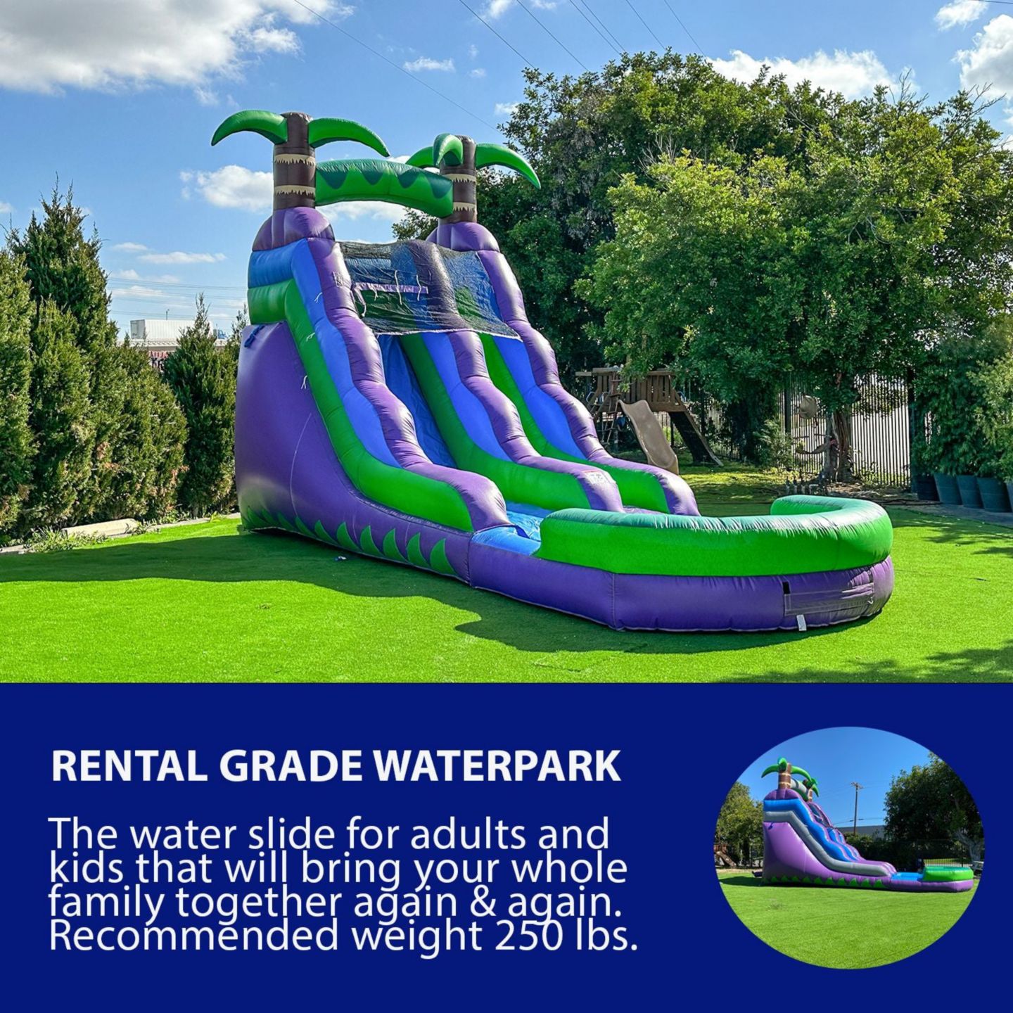 Детская игрушка HERO Kiddo Summer Breeze 16" Inflatable Commercial-Grade Water Slide with Attached Pool, Ages 3+, цвет: Open Miscellaneous — фото 4