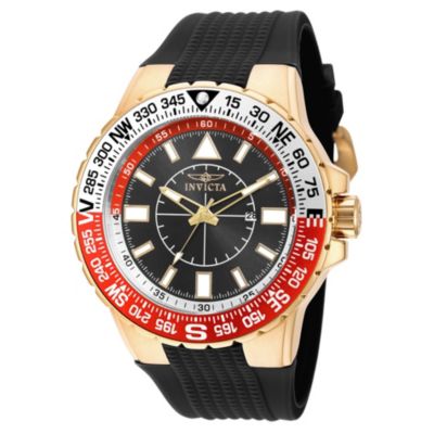 Men's 19271 Aviator Quartz 3 Hand Black Dial Watch