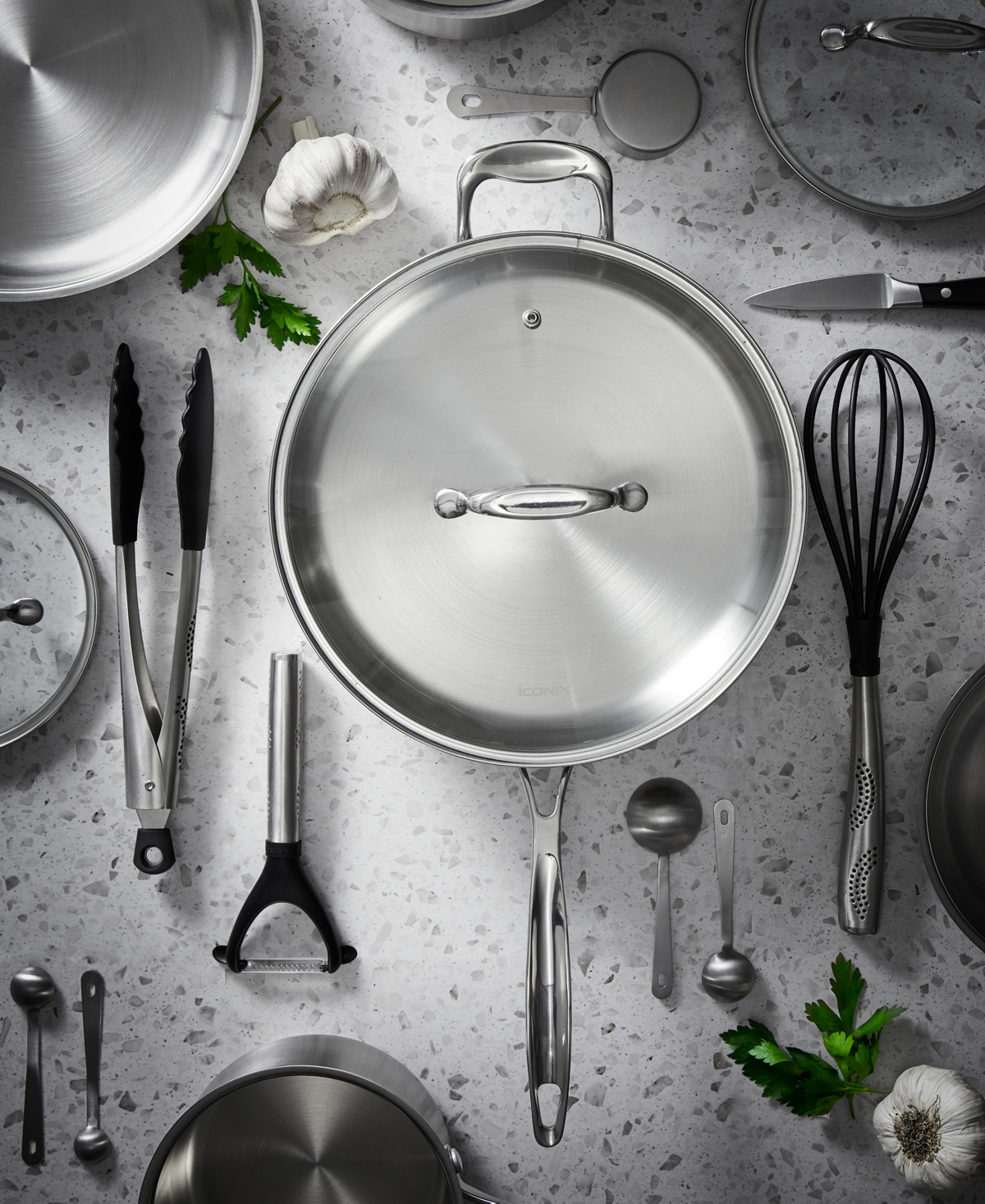 Cuisine::pro Iconix 11" Stainless Steel Sautepan In Silver