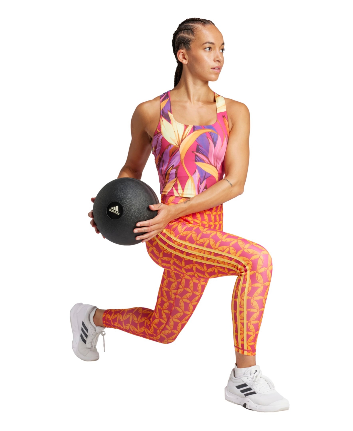 Adidas Women's x Farm 7/8 Training Leggings -Bold Pink