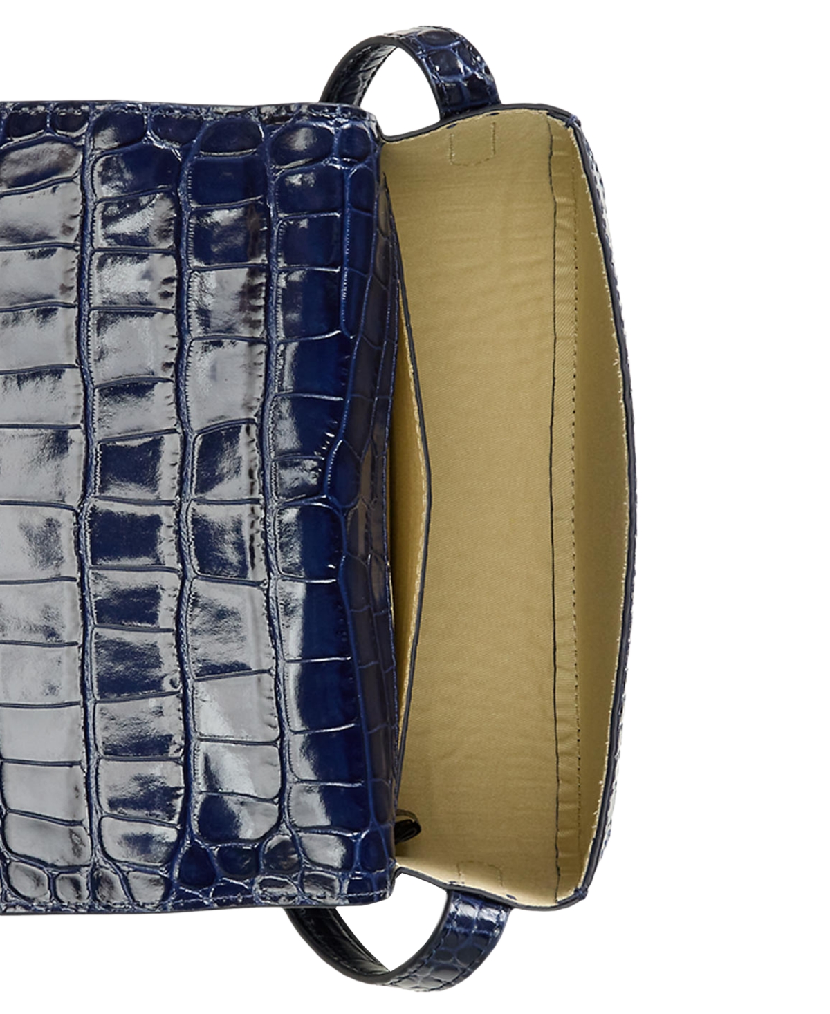 Ralph Lauren Witley Leather And Canvas Small Crossbody In Nvy,nvy